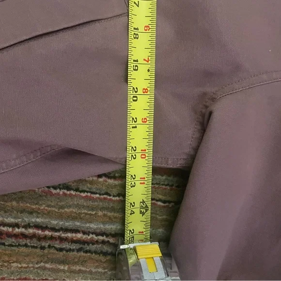 L.L. Bean Mauve Coat with Olive Trim - Picture 5 of 7